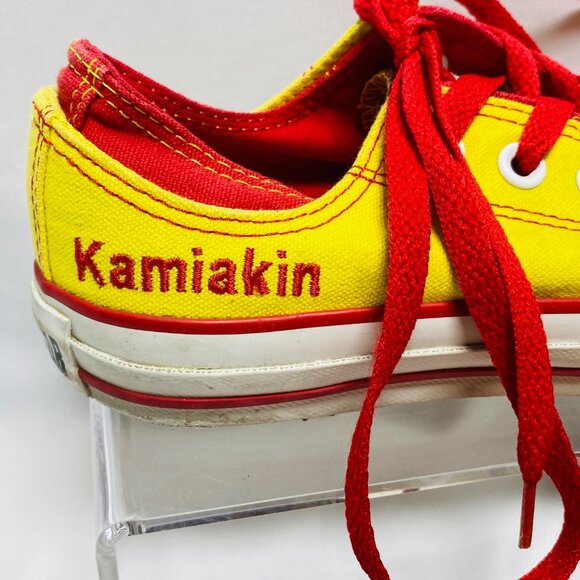 Converse All Star Yellow Red Canvas Low-Top Sneakers Sz Men 5 Women 7 Kamiakin - Picture 14 of 14